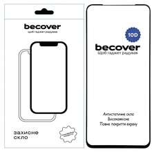 Захисне скло BECOVER Oppo Reno 12 F 5G 10D Black (712739)