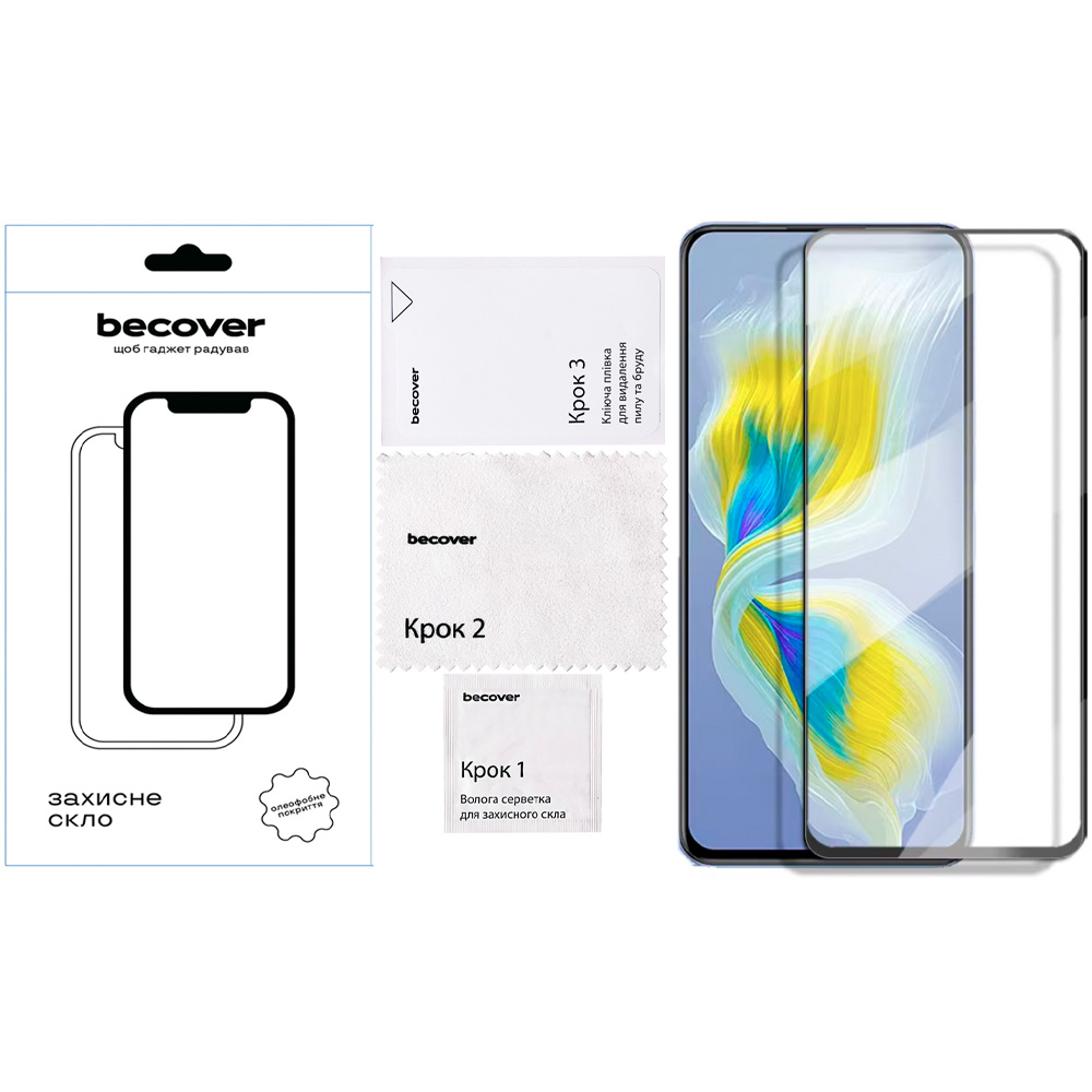 Захисне скло BECOVER для Infinix Smart 9 X6532 Black (712347) Сумісність за моделлю Infinix SMART 9