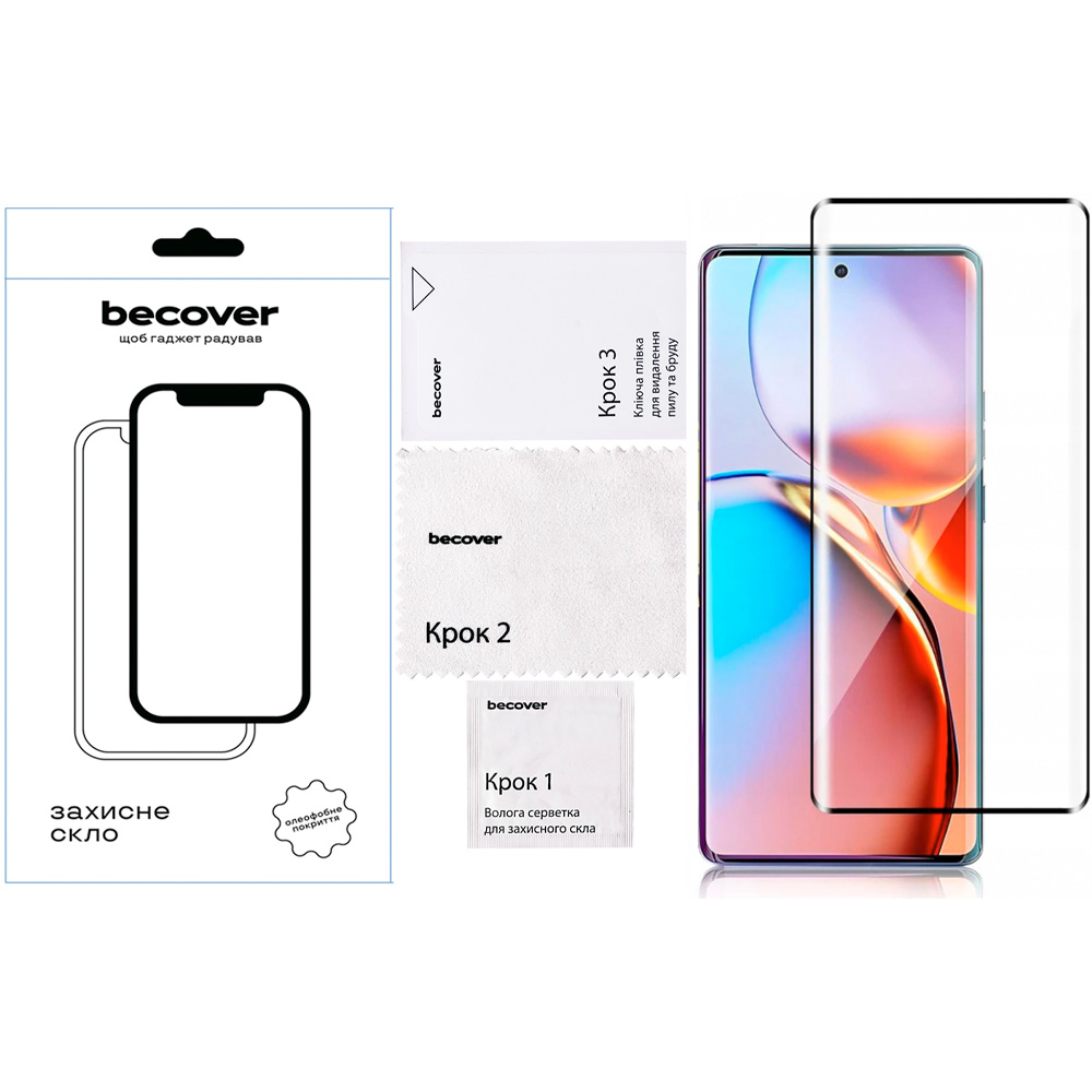 Захисне скло BECOVER EDGE для Infinix Note 40 Pro (X6851) Black (712349) Сумісність за моделлю Infinix Note 40 Pro