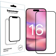 Захисне скло BECOVER для Apple iPhone 16 Black (712122)