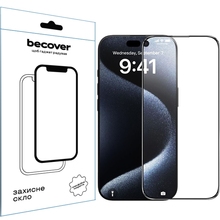 Защитное стекло BECOVER для Apple iPhone 16 Plus Black (712123)