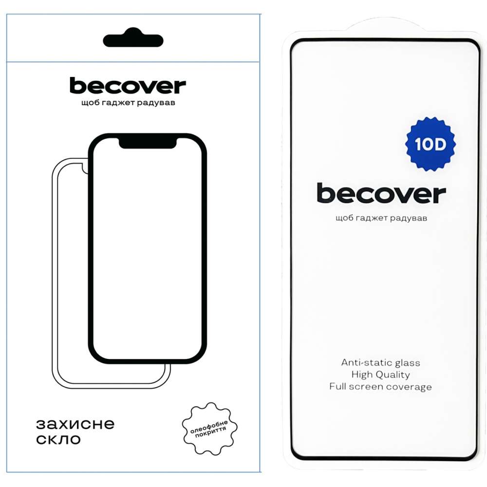 Защитное стекло BECOVER 10D для Infinix Note 40 Black (712331) Тип стекло