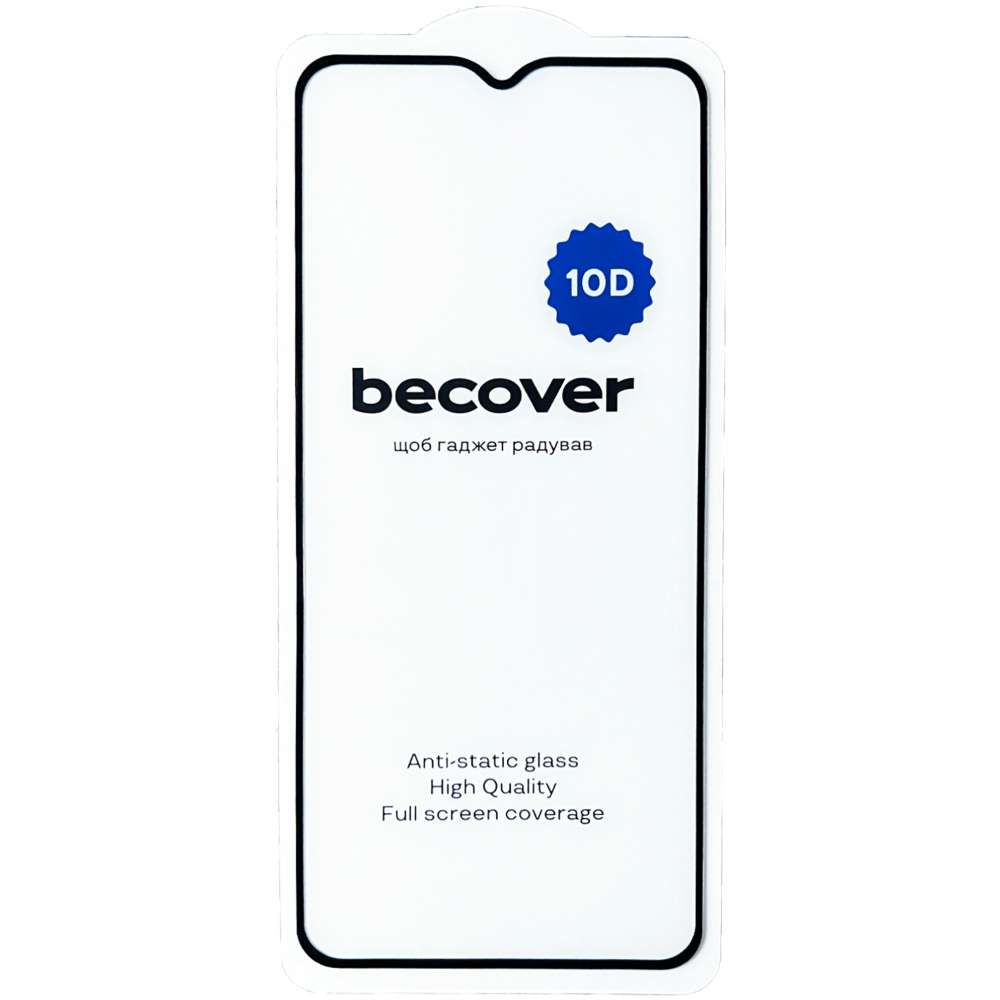 Защитное стекло BECOVER 10D для ZTE Blade A54 Black (712337)