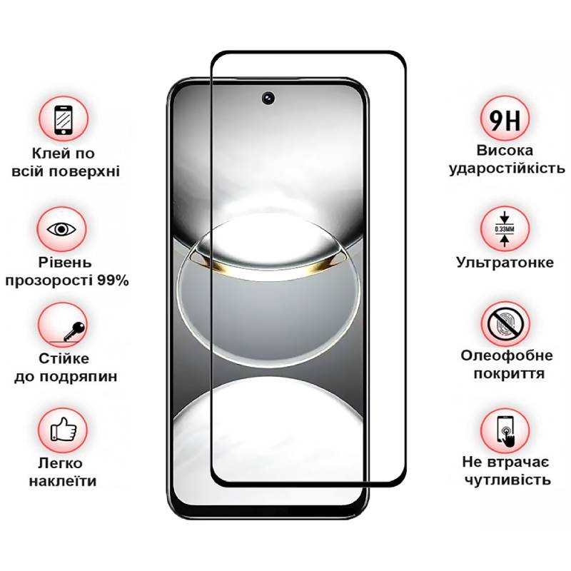 Защитное стекло BECOVER для Tecno Spark 30C 4G/5G Black (712319) Тип стекло