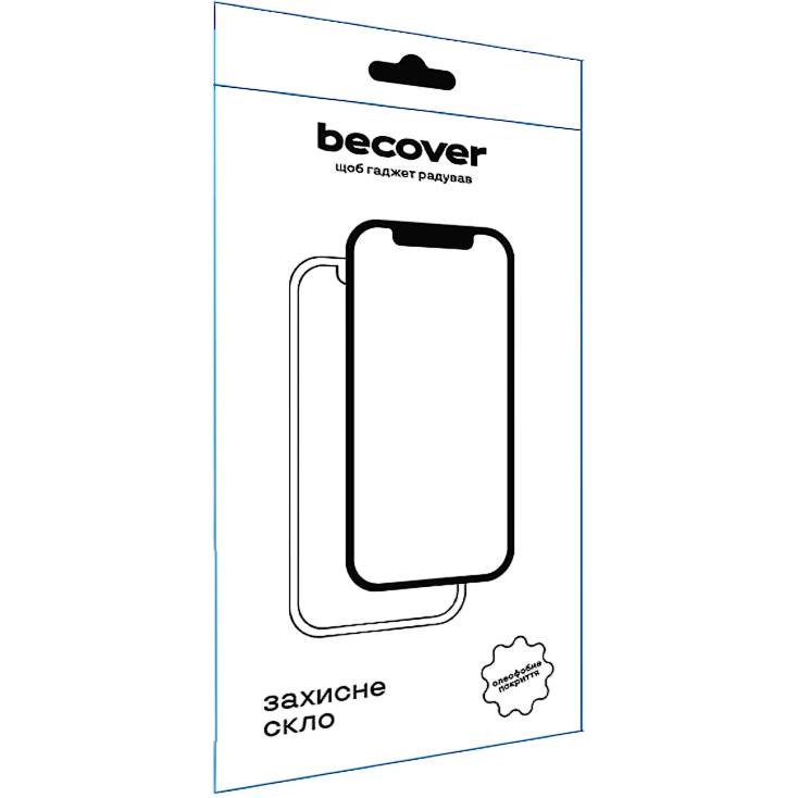 Защитное стекло BECOVER для Tecno Spark 30C 4G/5G Black (712319) Покрытие глянец