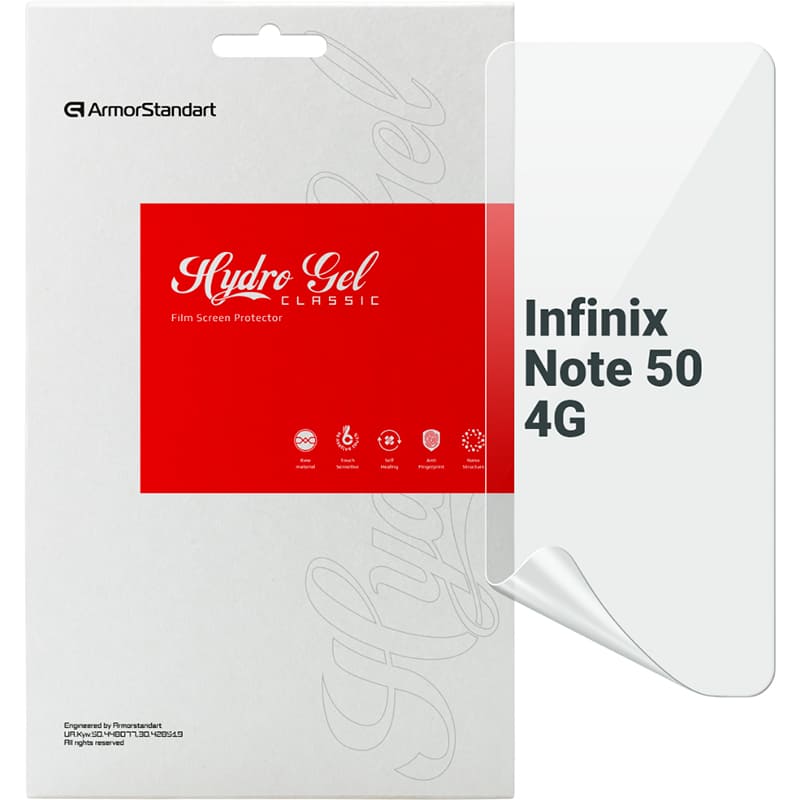 Гидрогелевая пленка ARMORSTANDART для Infinix Note 50 4G (ARM84736) Гидрогелевая пленка ARMORSTANDART для Infinix Note 50 4G (ARM84736)