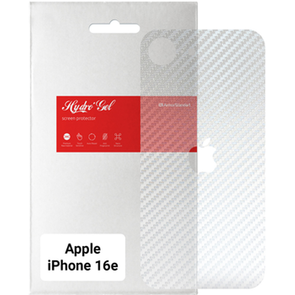 Гидрогелевая пленка ARMORSTANDART на задню панель для Apple iPhone 16e Carbone Transparent (ARM85458) Гидрогелевая пленка ARMORSTANDART на задню панель для Apple iPhone 16e Carbone Transparent (ARM85458)