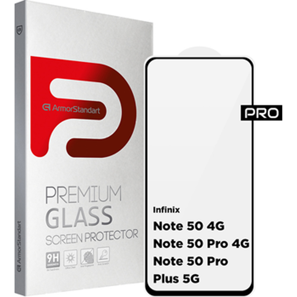 Захисне скло ARMORSTANDART Pro для Infinix Note 50 4G/Note 50 Pro 4G/Note 50 Pro Plus 5G Black (ARM84722)