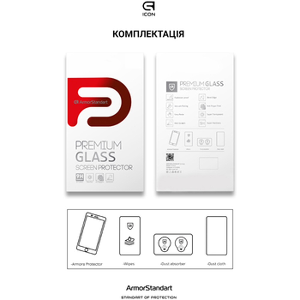 Фото Захисне скло ARMORSTANDART Pro для Infinix Note 50 4G/Note 50 Pro 4G/Note 50 Pro Plus 5G Black (ARM84722)