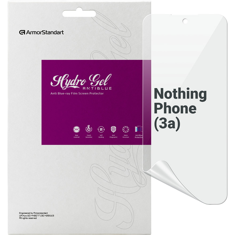 Защитная пленка ARMORSTANDART Anti-Blue для Nothing Phone (3a) (ARM85464) Защитная пленка ARMORSTANDART Anti-Blue для Nothing Phone (3a) (ARM85464)
