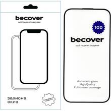 Защитное стекло BECOVER Apple iPhone 15 Pro 10D Black (711331)