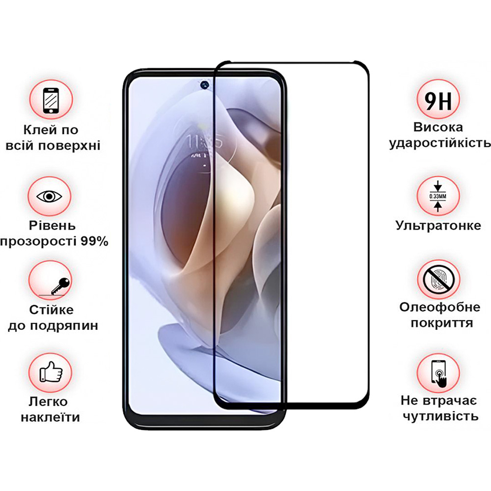 Захисне скло BECOVER для Motorola Moto G15 Black (713414) Тип скло