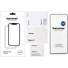 Захисне скло BECOVER Motorola G24/G24 Power 10D Black (711823)