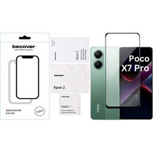 Защитное стекло BECOVER для Poco X7 Pro Black (713415)