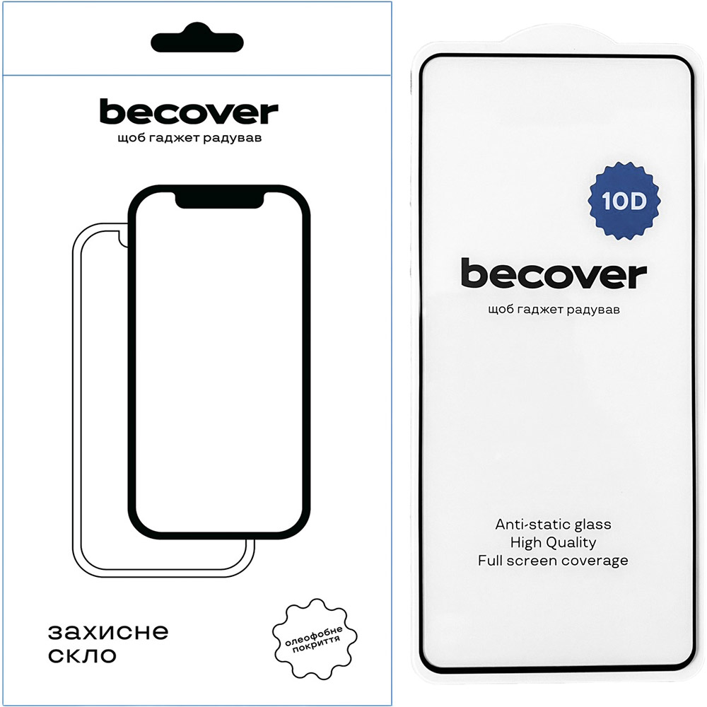 Защитное стекло BECOVER Tecno POVA 6 Neo LI6 10D Black (711827) Совместимость по модели  Tecno Pova 6 Neo