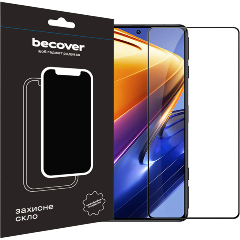 Защитное стекло BECOVER для Tecno Spark 20 KJ5n Black (710626)