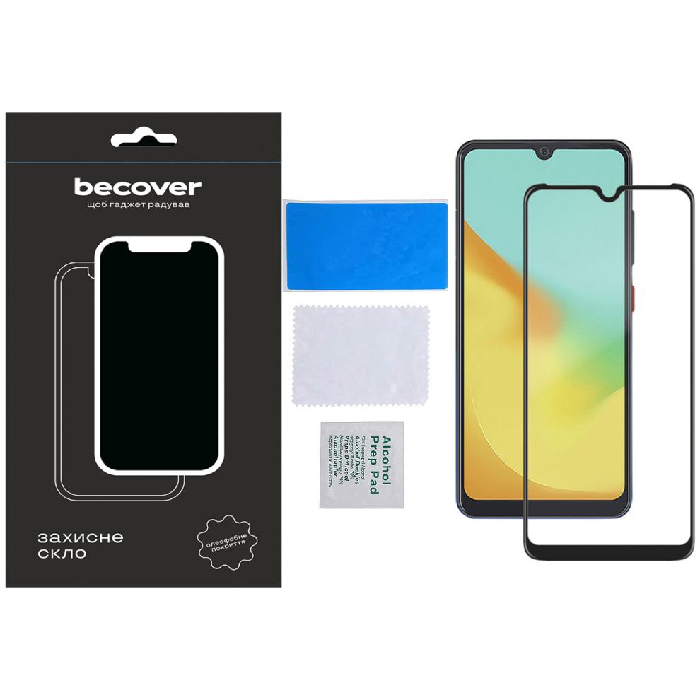 Захисне скло BECOVER для ZTE Blade V50 Design Black (710630) Тип скло