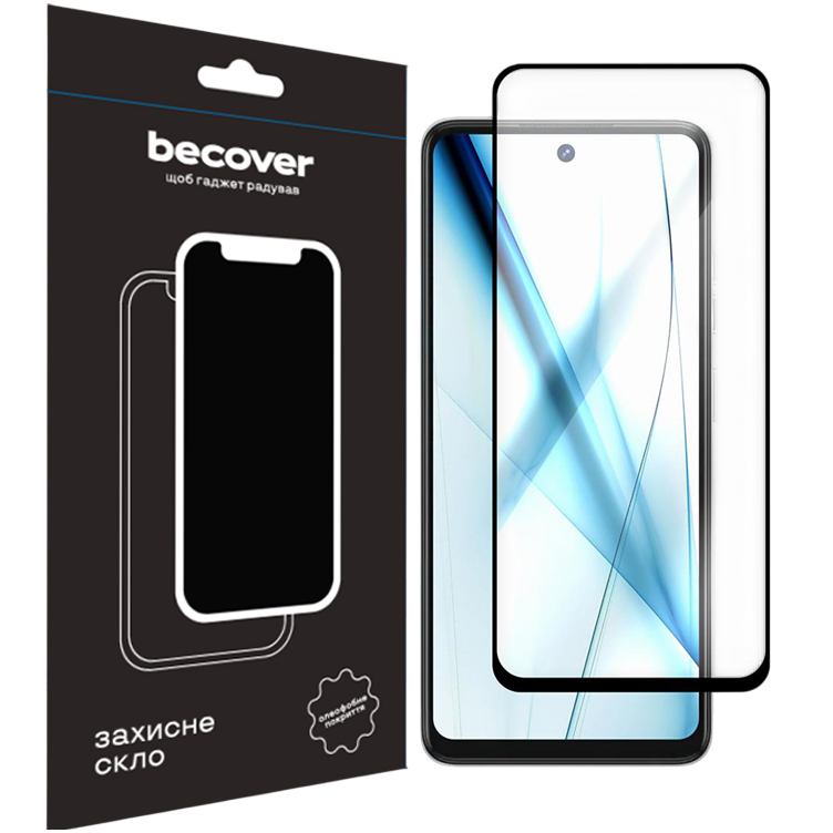 Защитное стекло BECOVER для Tecno Spark 20 Pro Black (710653)