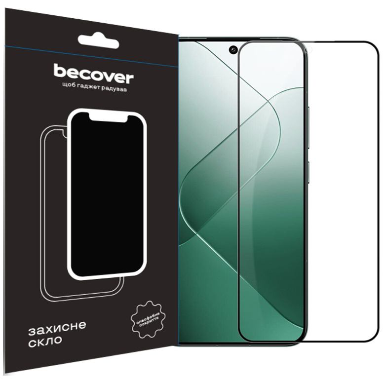 Защитное стекло BECOVER для Xiaomi 14 5G Black (710789)
