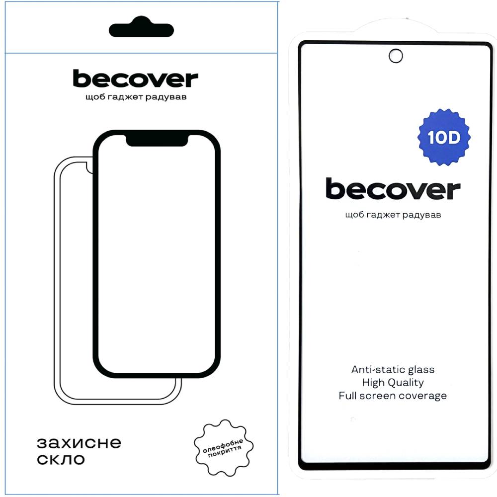 Защитное стекло BECOVER Google Pixel 6A 10D Black (711488)