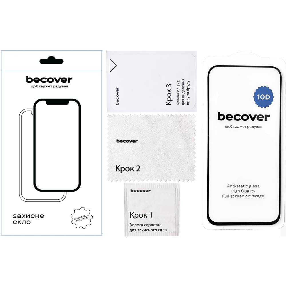 Захисне скло BECOVER Google Pixel 8a 10D Black (711491) Сумісність за моделлю Google Pixel 8a