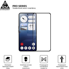 Защитное стекло ARMORSTANDART Pro для Nothing Phone 3a / 3a Pro Black (ARM85466)