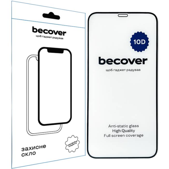 Защитное стекло BECOVER Apple iPhone XR 10D Black (711511)