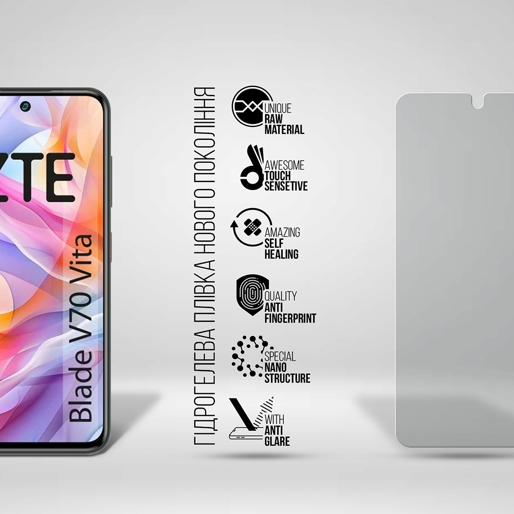 Гідрогелева плівка ARMORSTANDART Matte для ZTE Nubia V70 Design 4G / V70 Vita 4G (ARM83047) Сумісність за моделлю ZTE Blade V70 Vita 4G