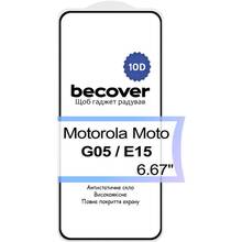 Защитное стекло BECOVER Motorola Moto G05/E15 10D Black (713575)