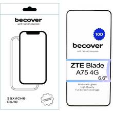 Харків - Захисне скло BECOVER для ZTE Blade A75 4G 10D Black (713578)