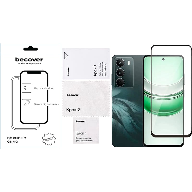 Захисне скло BECOVER для Realme C71 Black (713728) Сумісність за моделлю Realme C71