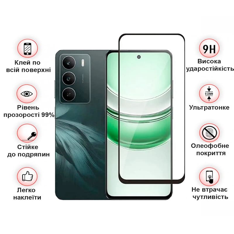 Захисне скло BECOVER для Realme C71 Black (713728) Тип скло