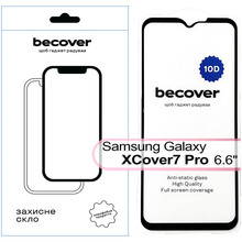 Захисне скло BECOVER Samsung Galaxy XCover7 Pro SM-G766B 10D Black (713554)
