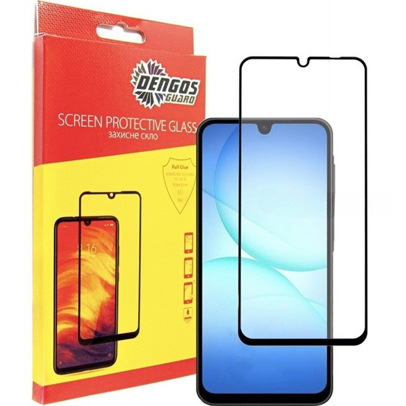 Защитное стекло DENGOS Full Glue для Samsung Galaxy A17 Black (TGFG-407) Защитное стекло DENGOS Full Glue для Samsung Galaxy A17 Black (TGFG-407)