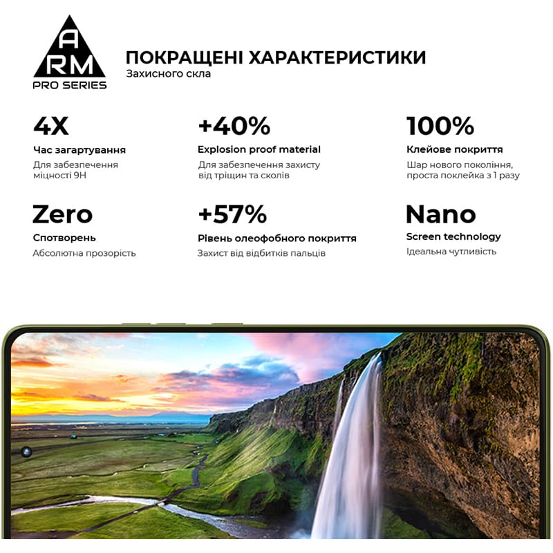 Захисне скло ARMORSTANDART Pro для Motorola G86 5G Black (ARM86587) Олеофобне покриття True