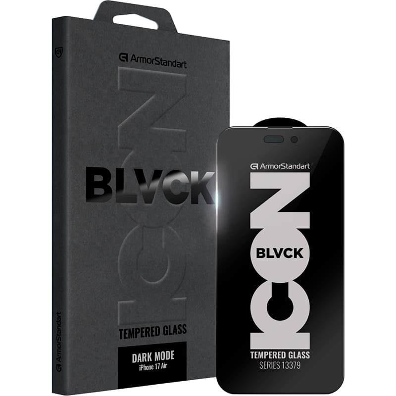 Защитное стекло ARMORSTANDART Dark Mode BI для Apple iPhone 17 Air Black (ARM86632)