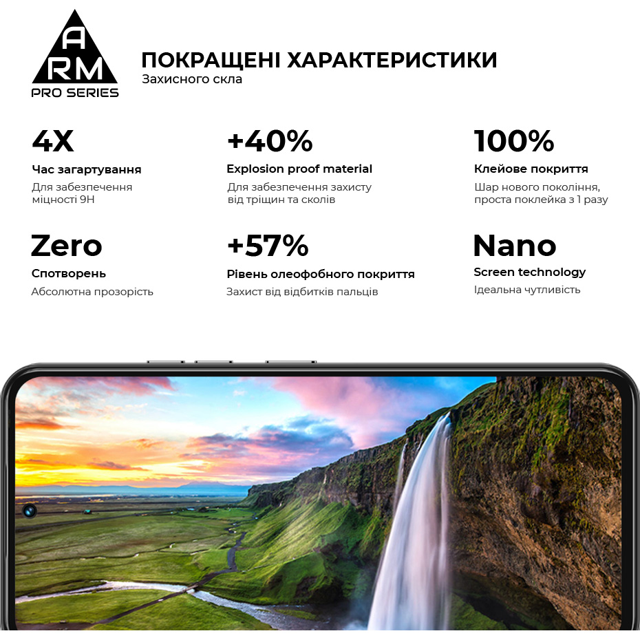 Захисне скло ARMORSTANDART Pro для Tecno Spark 30 Pro 4G (KL7) (ARM83308) Олеофобне покриття True