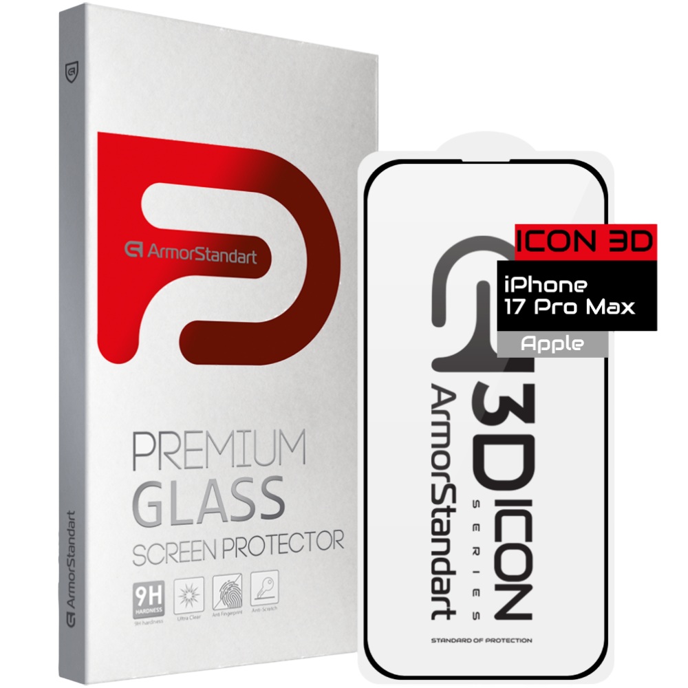 Захисне скло ARMORSTANDART Icon 3D для Apple iPhone 17 Pro Max (ARM86214)