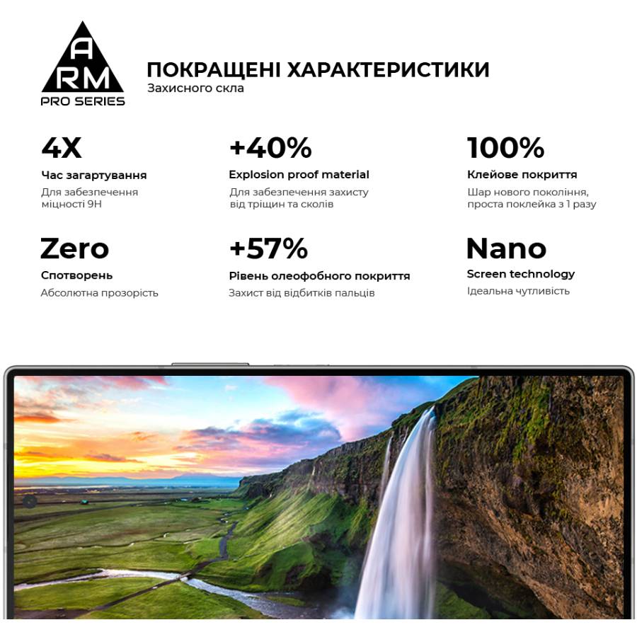Захисне скло ARMORSTANDART Pro для Nothing Phone (2a) (ARM88014) Олеофобне покриття True