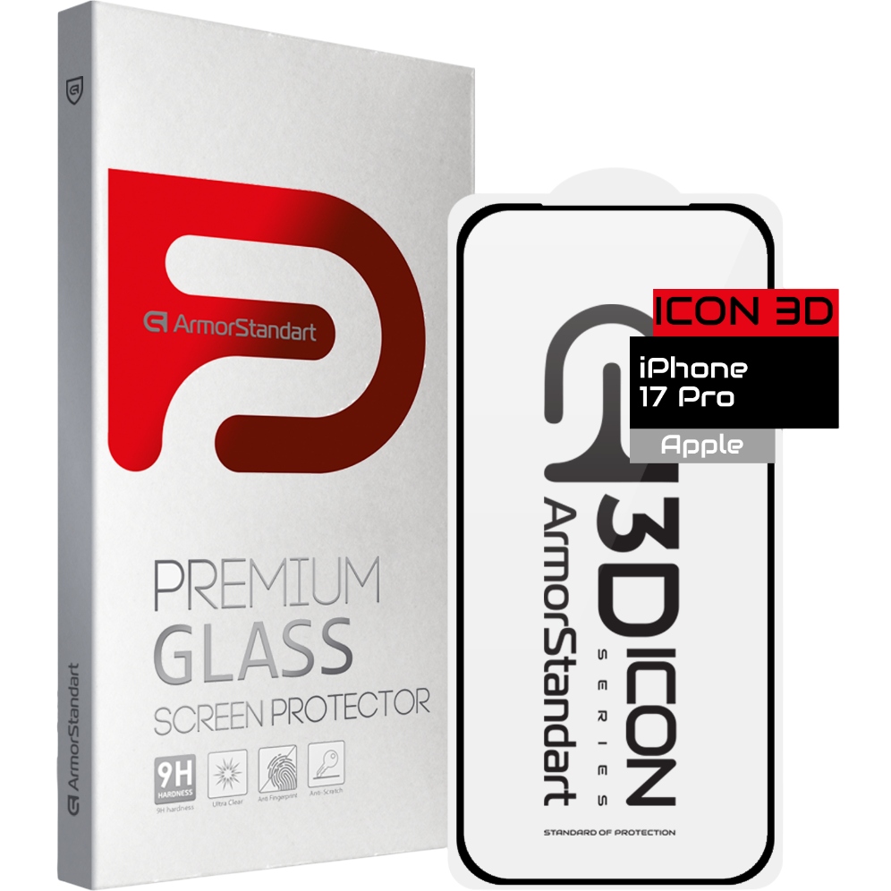 Захисне скло ARMORSTANDART Icon 3D для Apple iPhone 17 Pro (ARM86411)