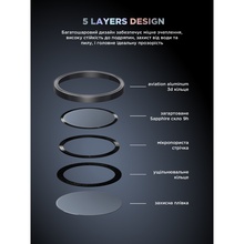 Защитное стекло для камеры ARMORSTANDART Supreme BI для iPhone 17 Black (ARM86442)