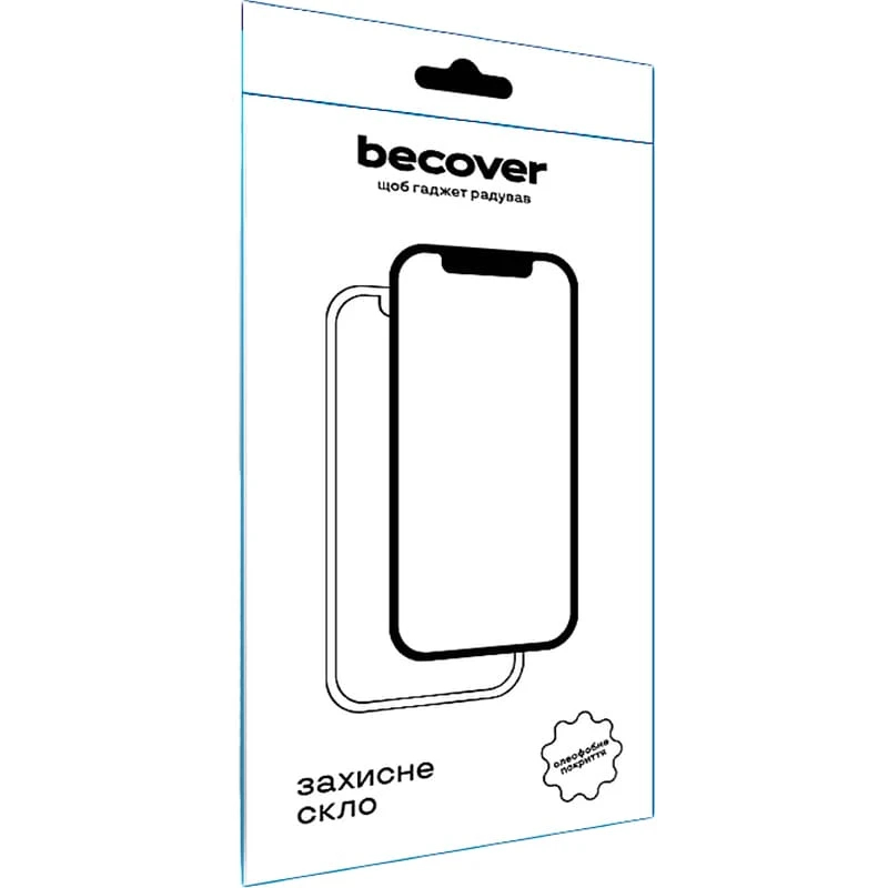 Захисне скло BECOVER для Infinix Hot 60i Black (713730) Олеофобне покриття True