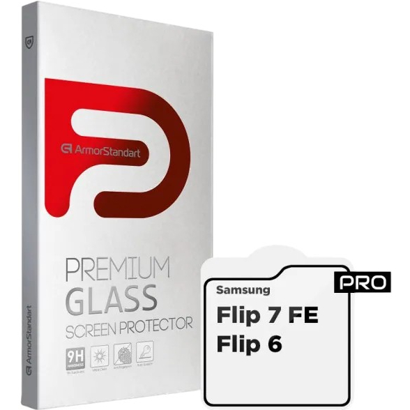 Захисне скло ARMORSTANDART Pro на зовнішній дисплей для Samsung Galaxy Flip 7 FE / Flip 6 Black (ARM88010)