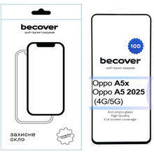 Захисне скло BECOVER для Oppo A5x/A5 2025 (4G/5G) 10D Black (713930)