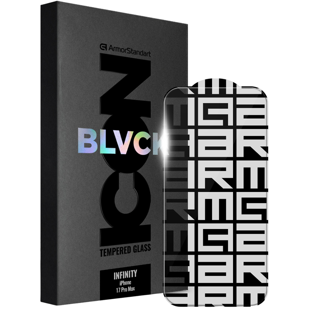 Защитное стекло ARMORSTANDART Infinity Black Icon 2.75D для Apple iPhone 17 Pro Max (ARM86415)
