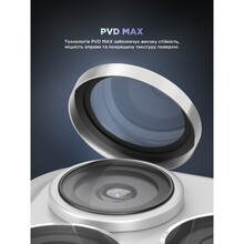 Защитное стекло ARMORSTANDART Supreme BI для камеры iPhone 17 Pro/17 Pro Max Silver (ARM86438)