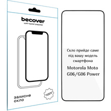 Защитное стекло BECOVER для Motorola Moto G06/G06 Power 4G Black (714364)