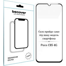 Защитное стекло BECOVER 10D для Poco C85 4G Black (714367)