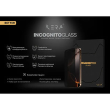 Захисне скло ILERA DeLuxe Incognito для iPhone 16E/14/13/13pro (ILDELINC16E)