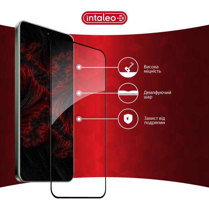 Защитное стекло INTALEO Full Glue ESD для Xiaomi Redmi Note 15 Pro Black (1283126627255) Олеофобное покрытие True